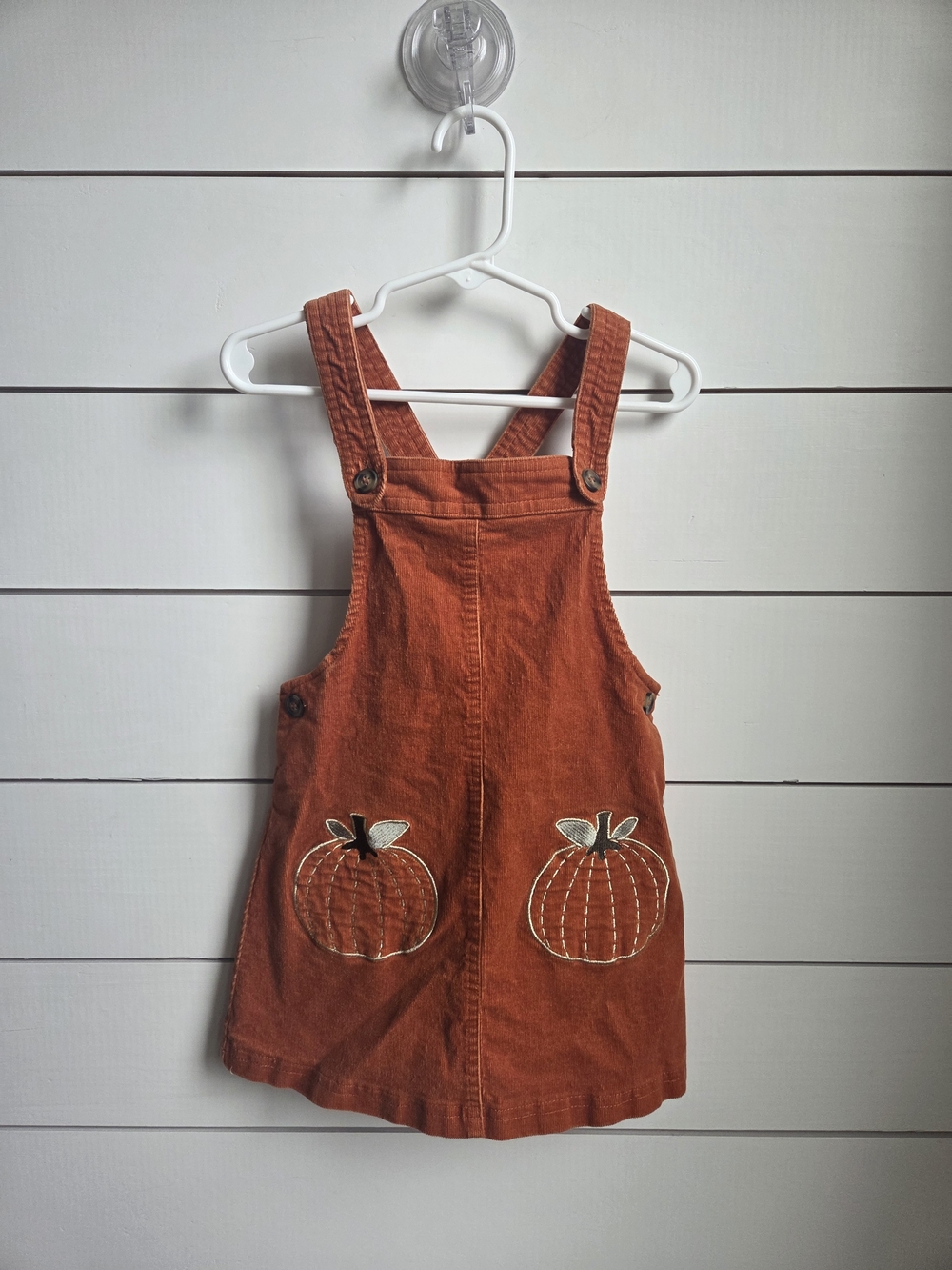 Isaac Mizrahi Orange Corduroy Pumpkin Pinafore